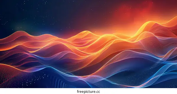 Abstract Colorful Wave Patterns