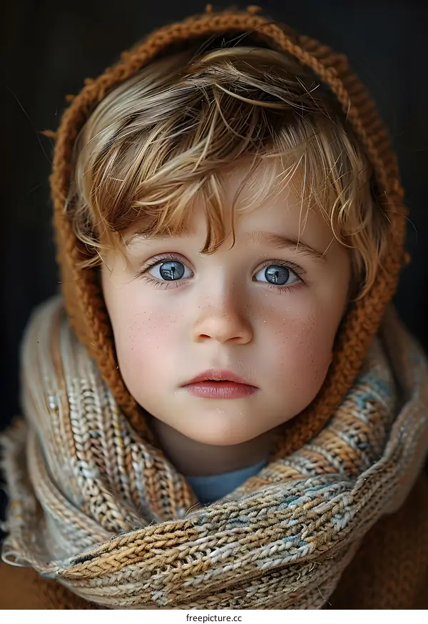 portrait of a cute little boy
