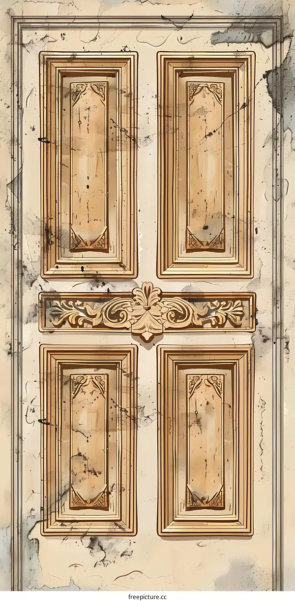 Vintage Decorative Design with Ornamental Frame