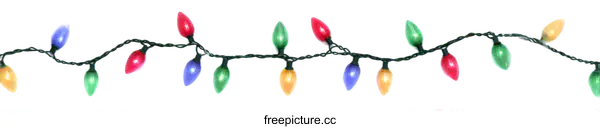 [Transparent Background PNG]Colorful Christmas Lights Garland