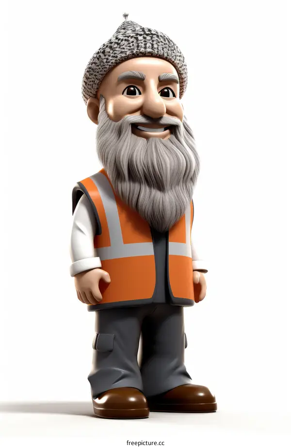 3D rendering of a construction worker