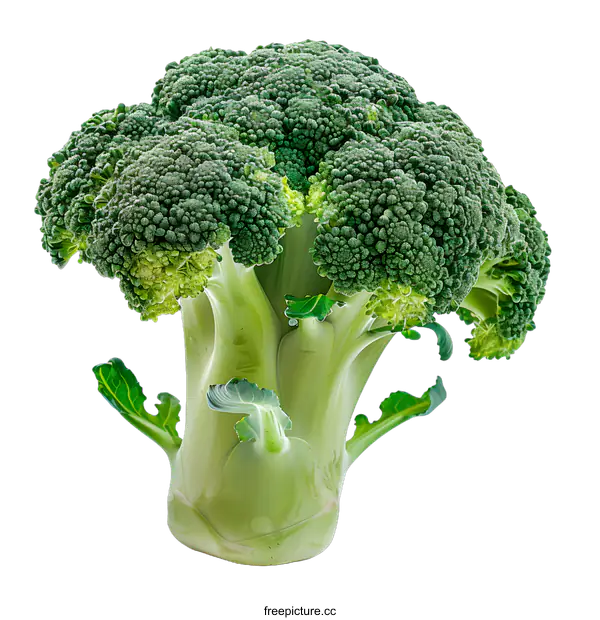 [Transparent Background PNG]Fresh Green Broccoli Isolated on White Background
