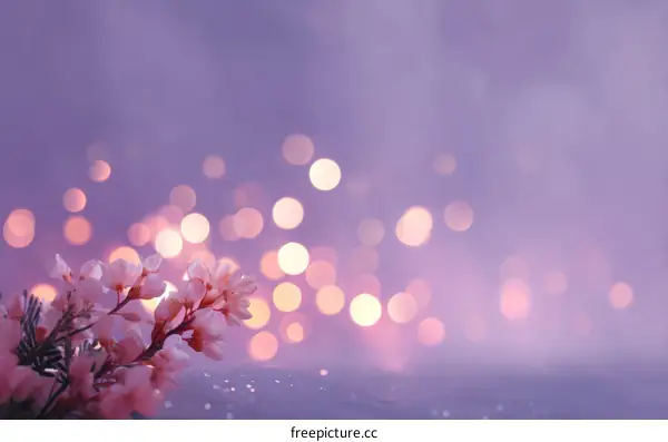 Pink Flowers Bokeh Background Image