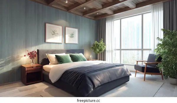 Modern Bedroom Interior Design Illustration