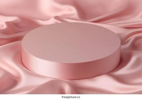 Elegant Pink Satin Product Display