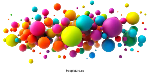 [Transparent Background PNG]Colorful Abstract Balls