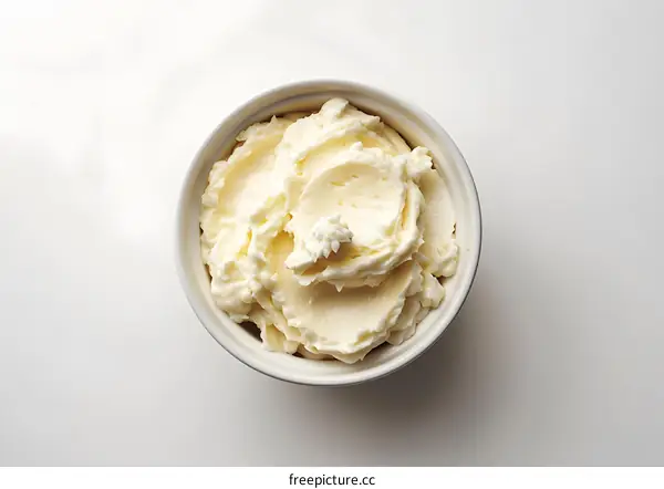 Bowl of Whipped Cream Cheese