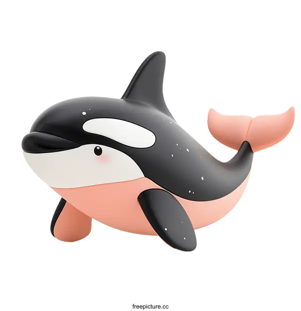 [Transparent Background PNG]Adorable Cartoon Killer Whale Illustration