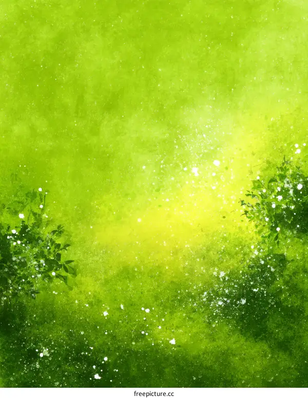Vibrant Green Abstract Nature Scene