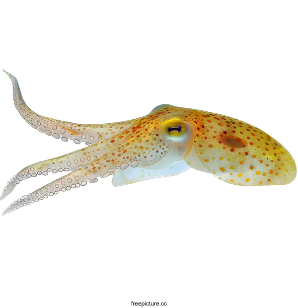 [Transparent Background PNG]A beautiful image of a bioluminescent octopus
