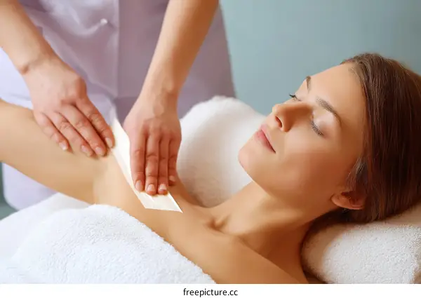 Waxing Hair Removal Procedure for Underarm Area