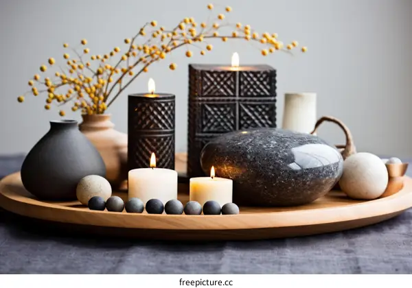 Still Life with Candles and Decor