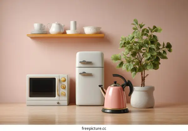 Retro Kitchen Appliances and Decor