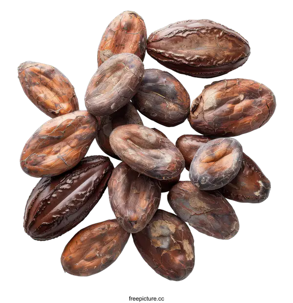 [Transparent Background PNG]Group of Cocoa Beans on transparent background