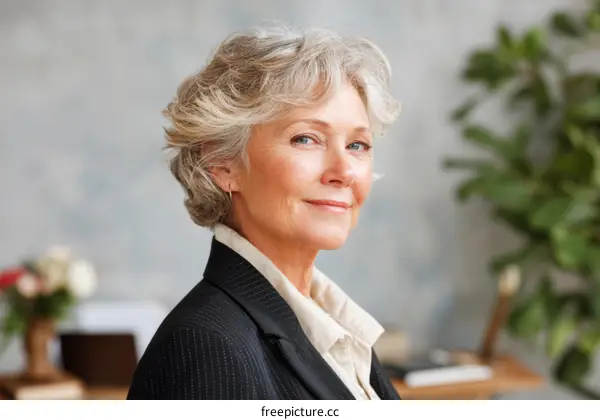 Confident Senior Woman Portrait in Business Attire