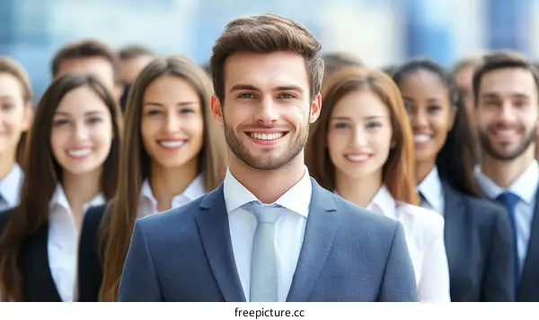 Successful Business Team in Row