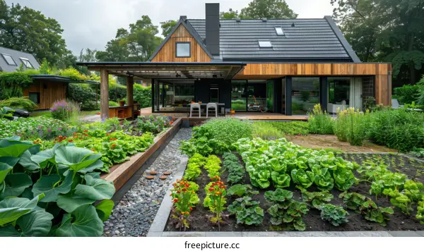 Modern Farmhouse with Garden
