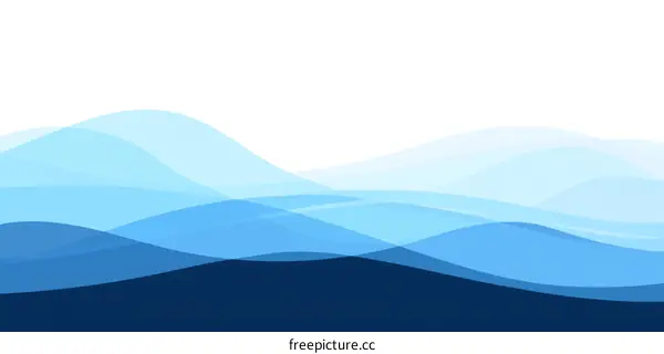 Abstract Blue Wave Background Design