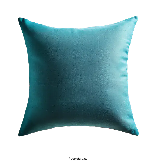 [Transparent Background PNG]Teal Gradient Square Decorative Pillow