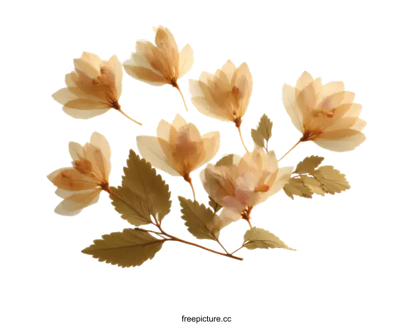 [Transparent Background PNG]Dried Flowers and Leaves Arrangement
