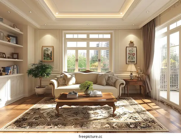 Contemporary Living Room with Modern Furnishings