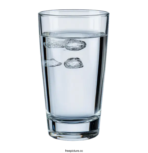 [Transparent Background PNG]Glass of Water with Bubbles
