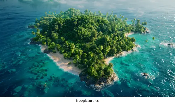 Tropical Island Paradise: White Sand Beaches and Crystal Clear Waters