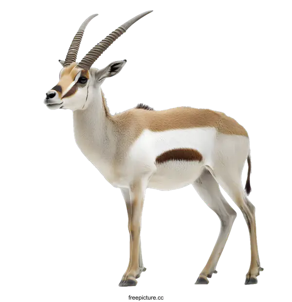 [Transparent Background PNG]Close Up of a Dorcas Gazelle Isolated on White Background