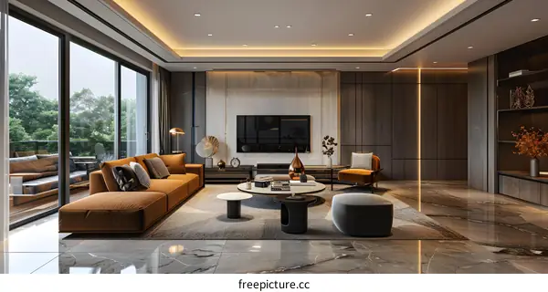 Modern minimalist living room