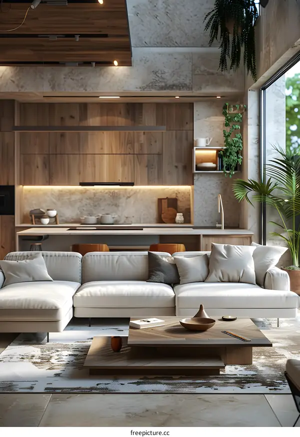 Modern minimalist living room