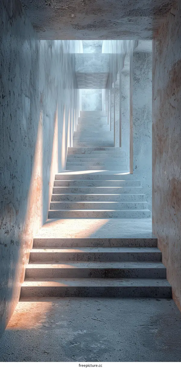 liminal space concrete corridor