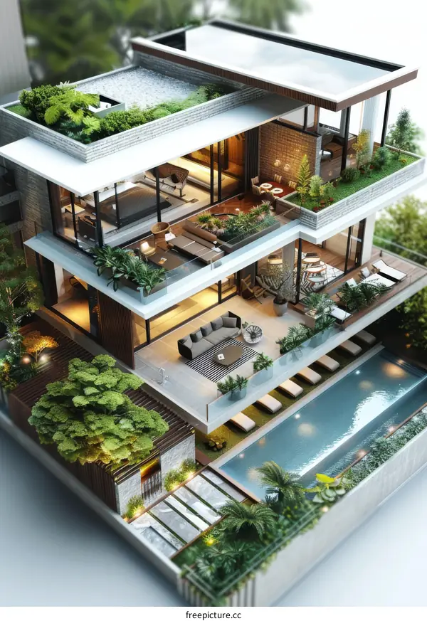 A well-structured modern house