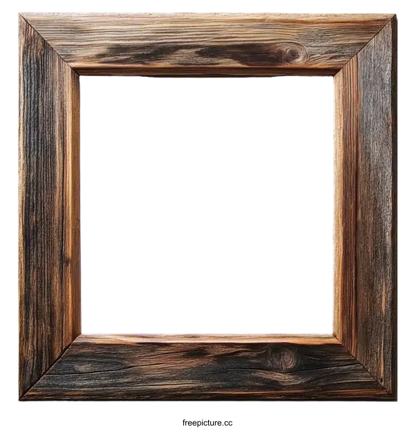 [Transparent Background PNG]Rustic Wooden Picture Frame