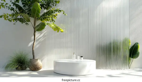 Modern Minimalist Spa Bathroom Interior Design