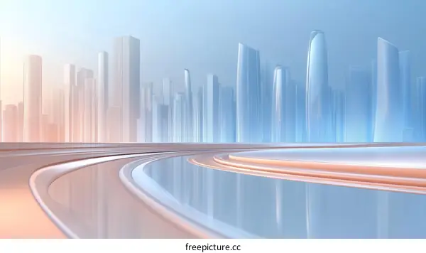 Futuristic Cityscape Digital Background