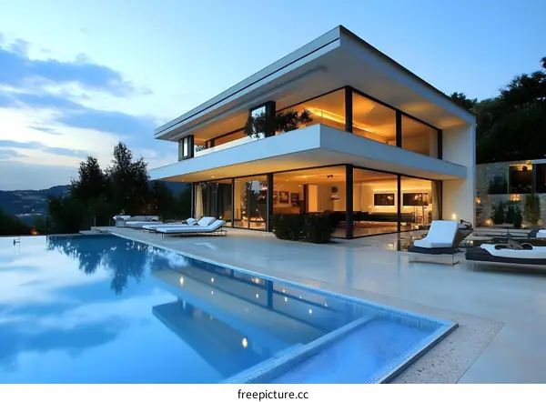 Modern House with Swimming Pool and Beautiful View