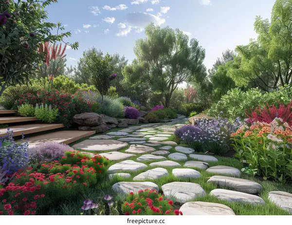 Garden Landscape Design Concept and Construction Renderings