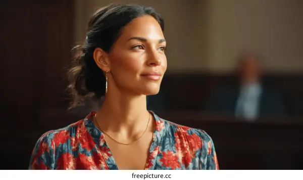 Close up of a woman with a thoughtful expression