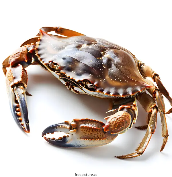 Fresh crab isolated on a white background