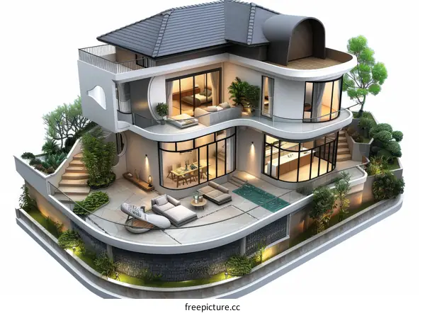 A modern style villa