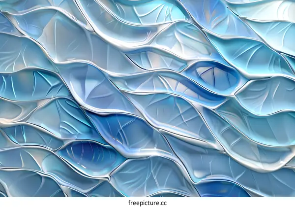 Blue and white abstract waves background