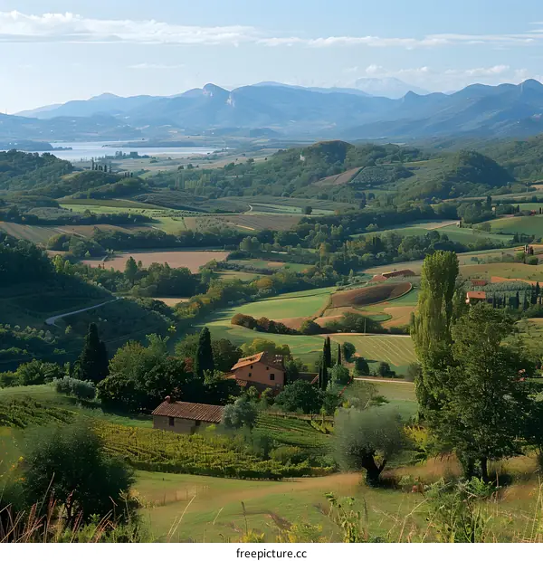 idyllic italian landscape