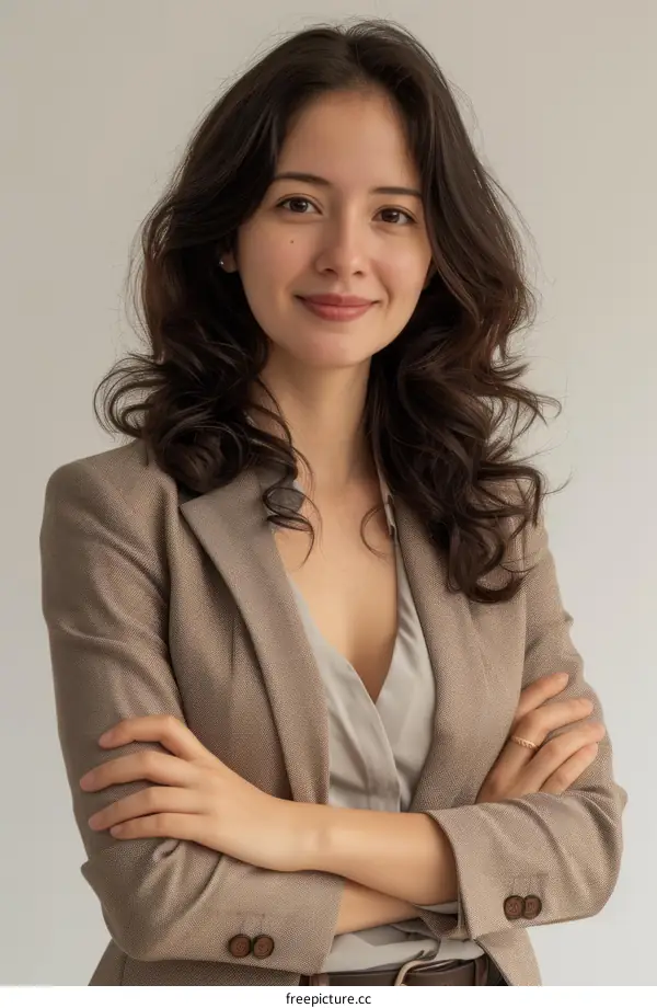 Portrait of a young Asian businesswoman smiling confidently