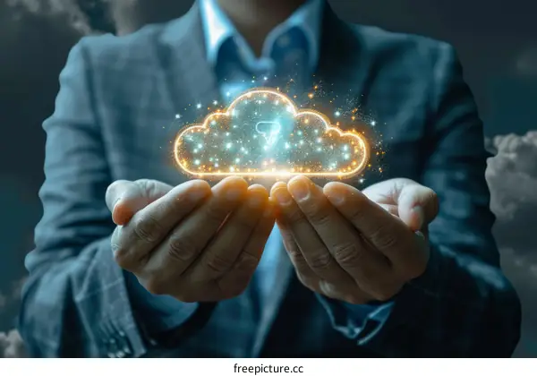 Businessman with Cloud Technology Concepts