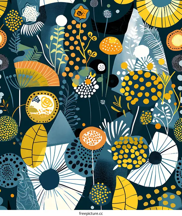 Abstract Floral Seamless Pattern