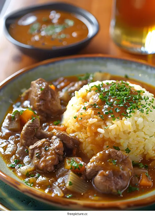 Japanese curry with rice