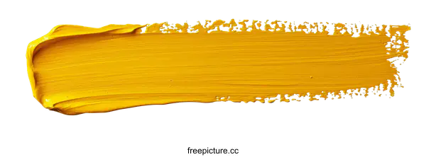 [Transparent Background PNG]Brush Stroke of Mustard Yellow Paint