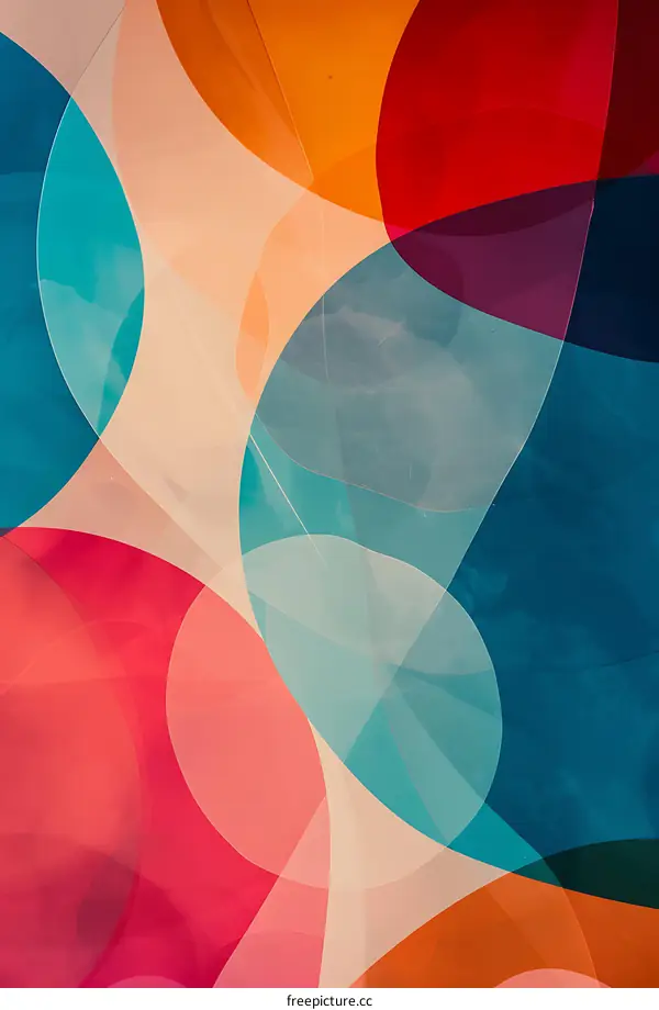 Abstract Background With Colorful Overlapping Circles