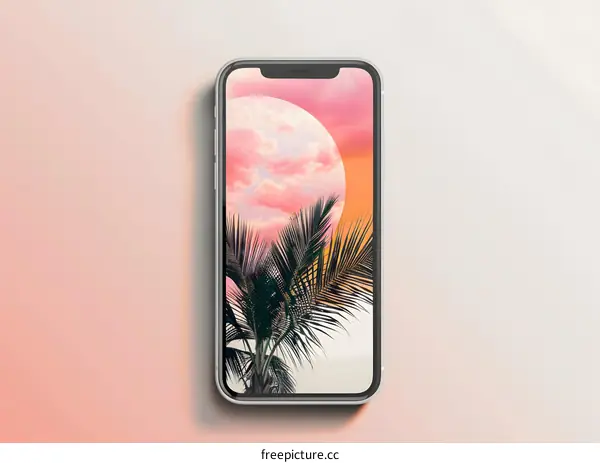 Palm Tree Sunset Phone Wallpaper