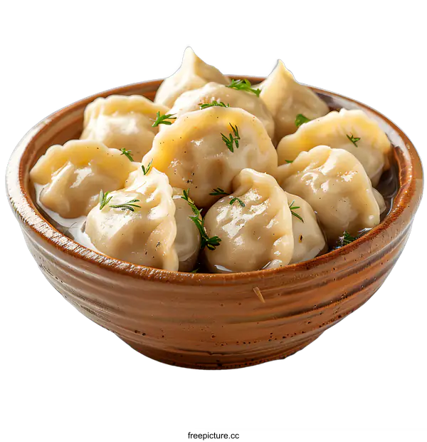 [Transparent Background PNG]dumplings in bowl